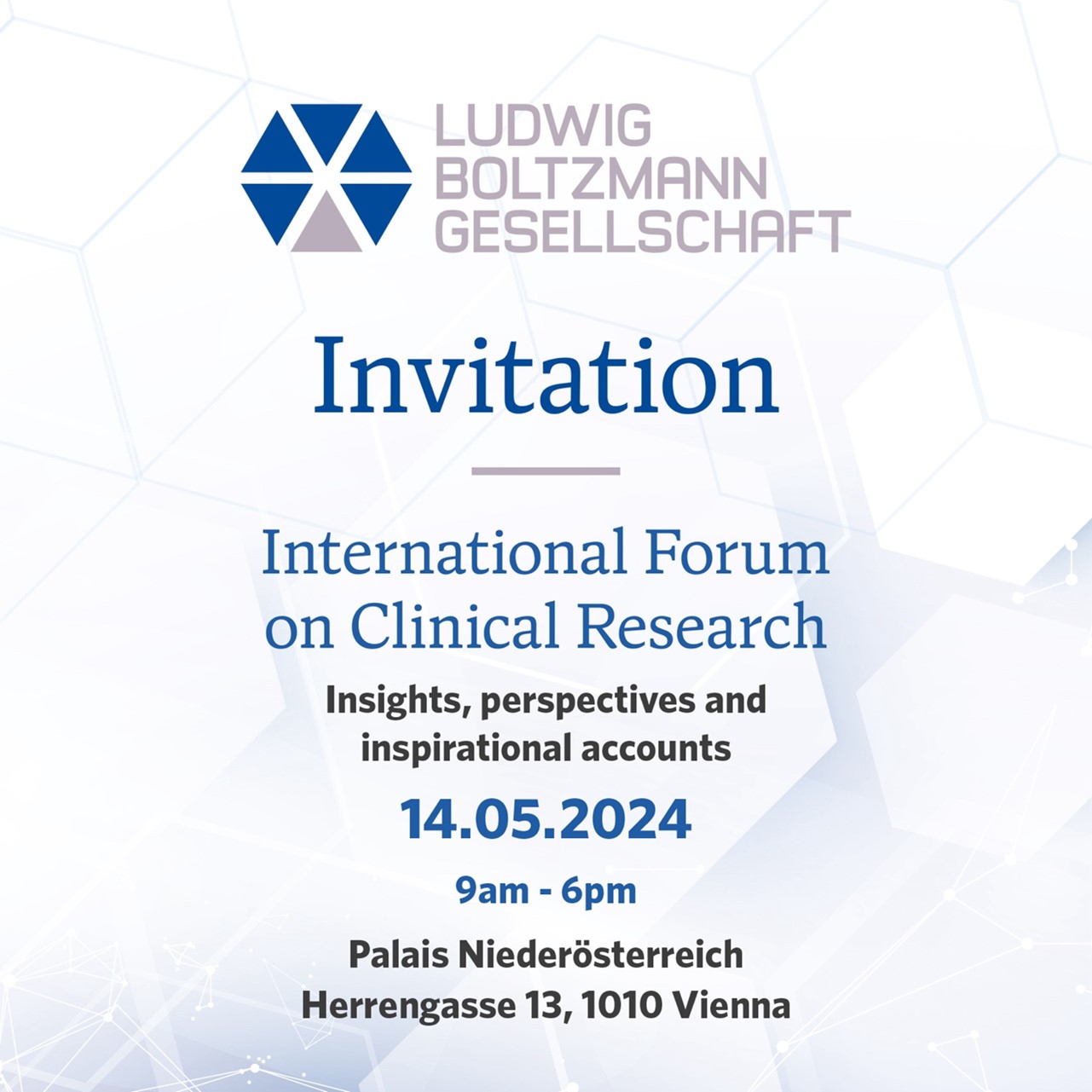 Join us for the first International Forum on Clinical Research 2024!