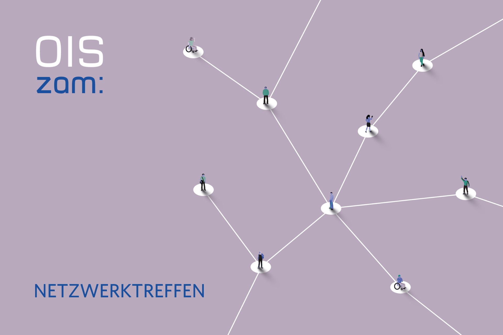 Sujetbild OIS zam: Netzwerktreffen mit Menschen, die durch weiße Linien miteinander verbunden sind